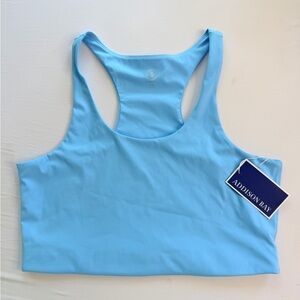 New ADDISON BAY Blue Yoga Pilates Tennis Workout Racerback Sports Bra XL $68